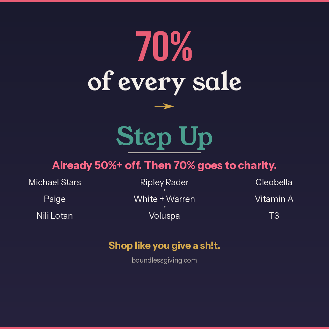 When 70% of the Sale Goes to Charity — and It's Already 50% Off