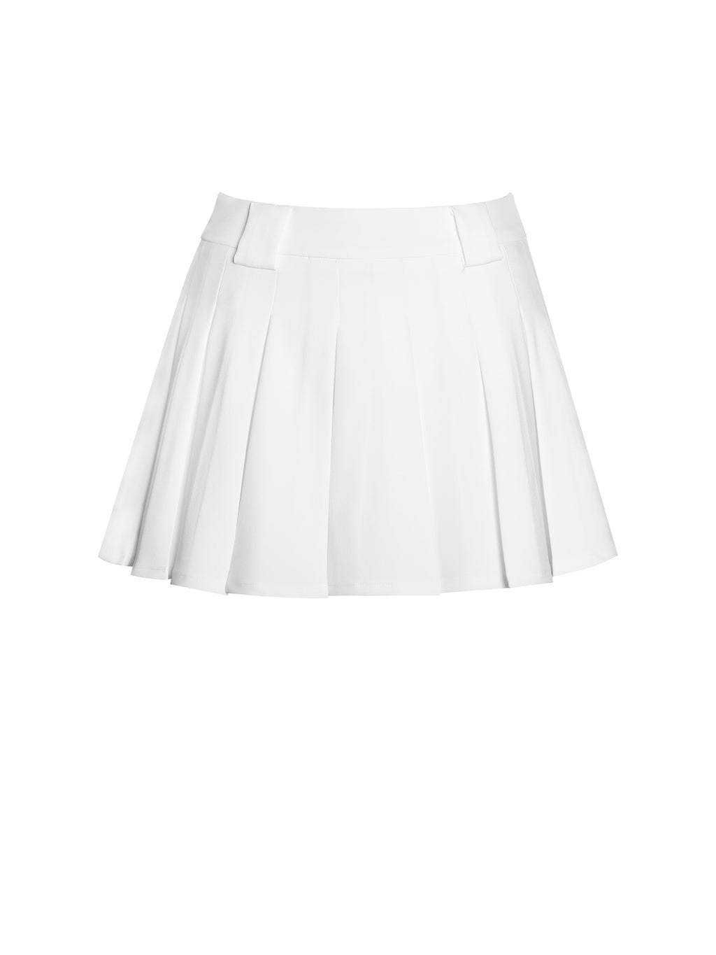 Oaklyn White Pleated Mini Skort