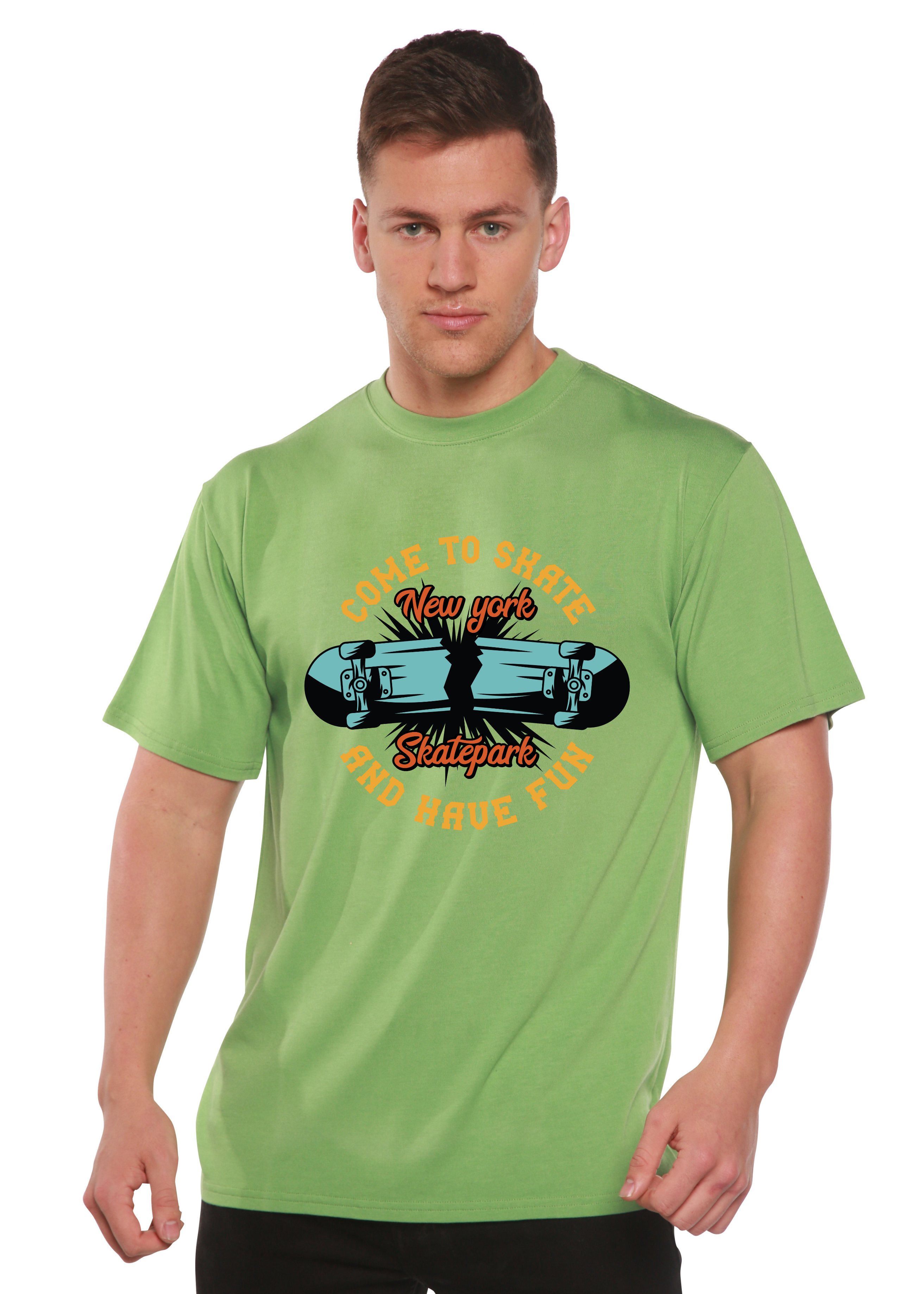 New York Skatepark Men's Bamboo Viscose/Organic Cotton Short Sleeve Graphic T-Shirt