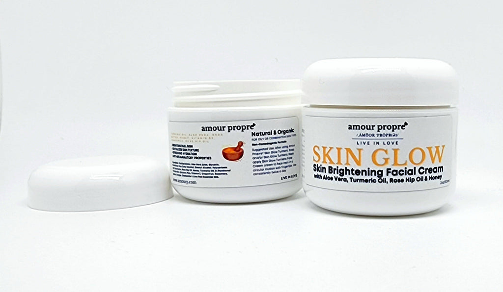 SKIN GLOW: Skin Brightening Facial Care Solution | Foaming Facial Wash, Skin Brightening Face Mask, Turmeric Face Cream