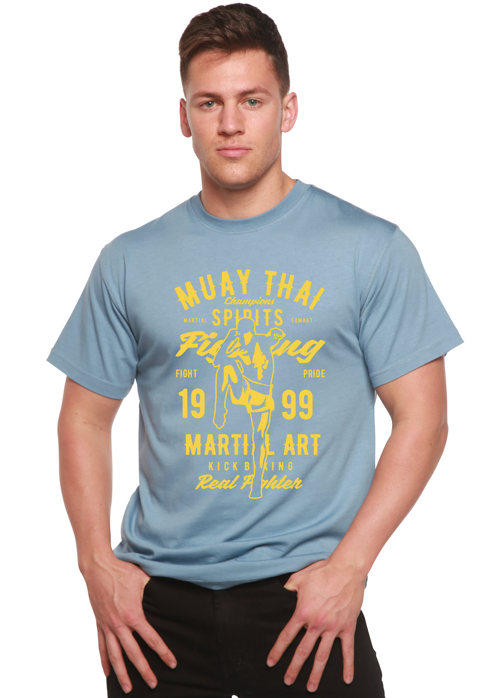 Muay Thai Spun Bamboo® Men's Bamboo Viscose/Organic Cotton Short Sleeve Graphic T-Shirt