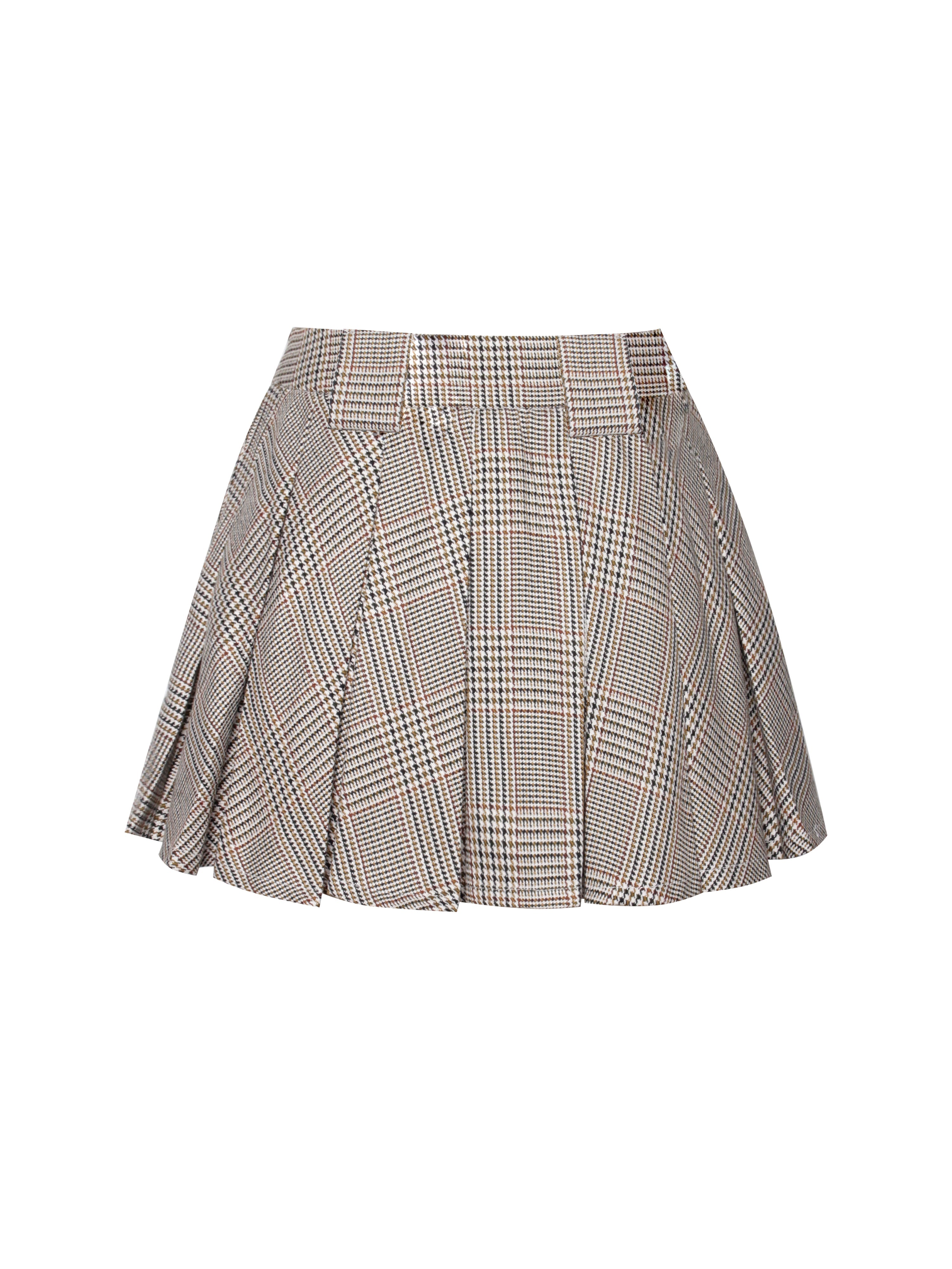 Oaklyn Plaid Pleated Mini Skort