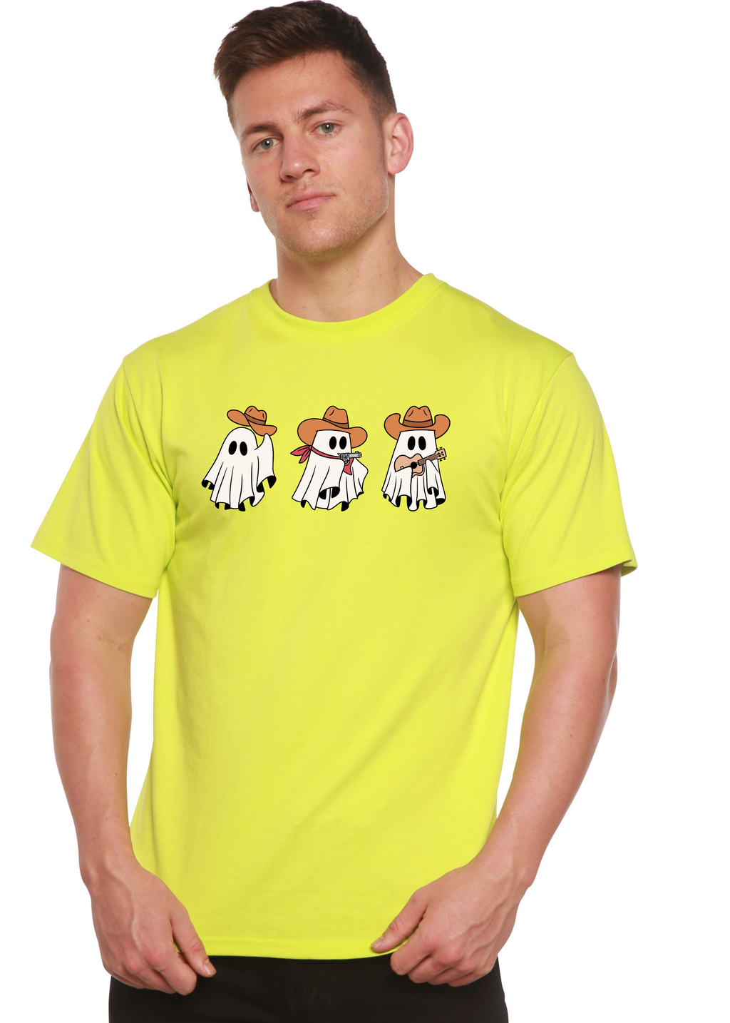 Cowboy Ghosts Unisex Bamboo Viscose/Organic Cotton Short Sleeve Graphic T-Shirt