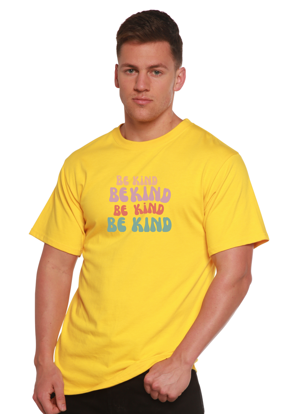Be Kind Men's Bamboo Viscose/Organic Cotton Short Sleeve Graphic T-Shirt