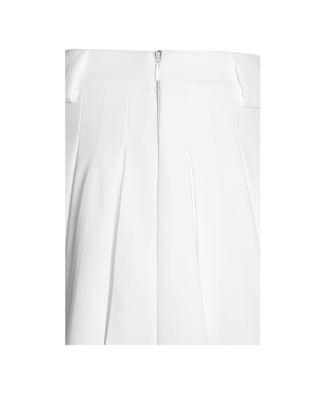 Oaklyn White Pleated Mini Skort