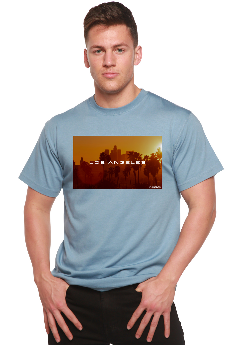 Los Angeles Unisex Bamboo Viscose/Organic Cotton Short Sleeve Graphic T-Shirt