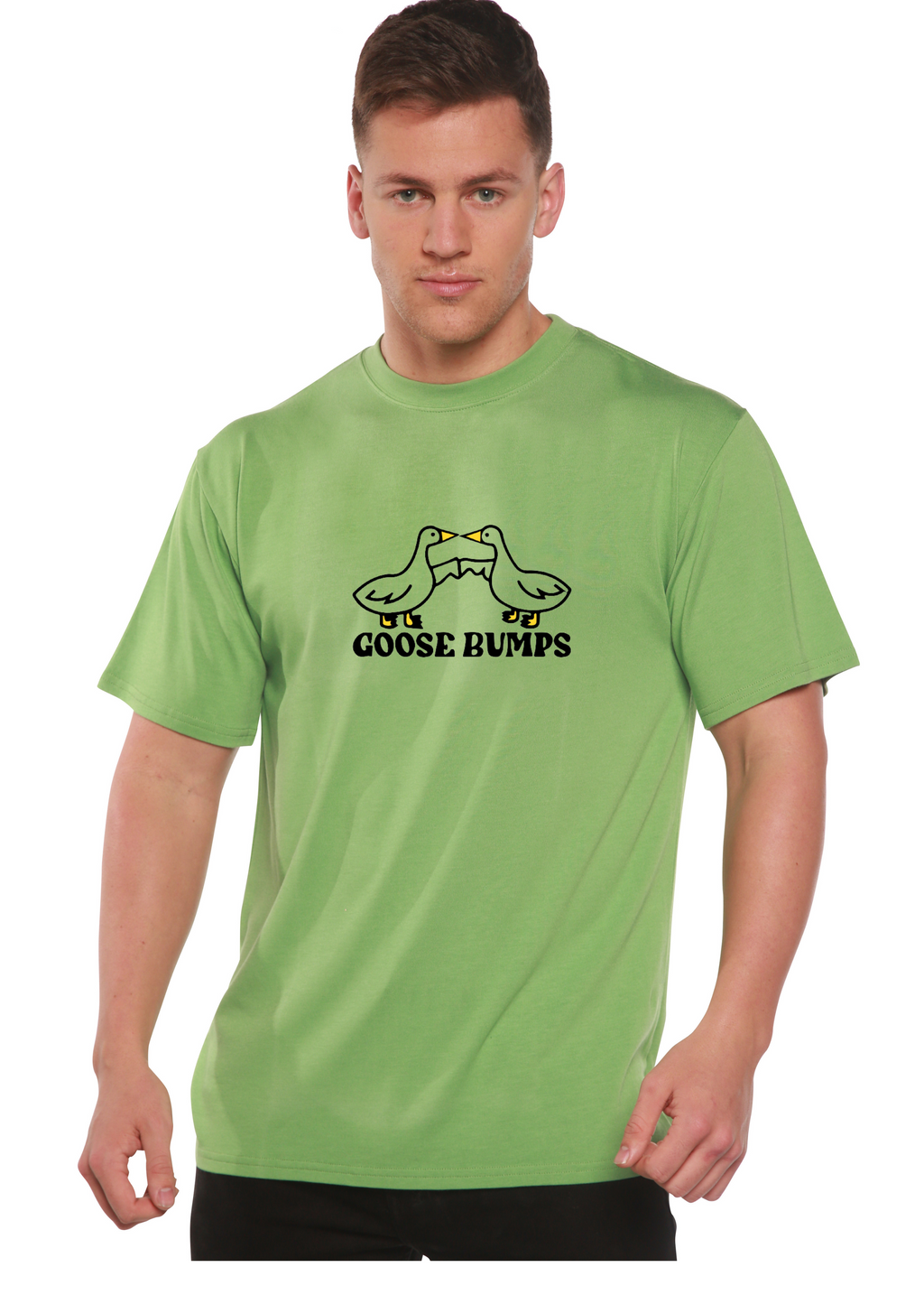 Goose Bumps Men's Bamboo Viscose/Organic Cotton Short Sleeve Graphic T-Shirt