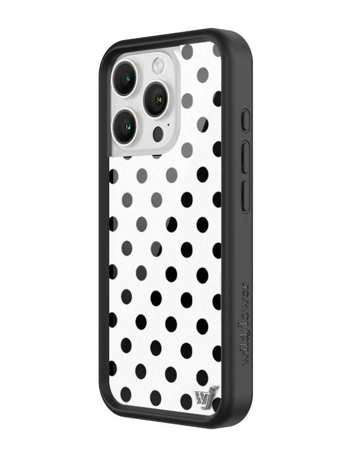 Polka Dot | White and Black iPhone Case