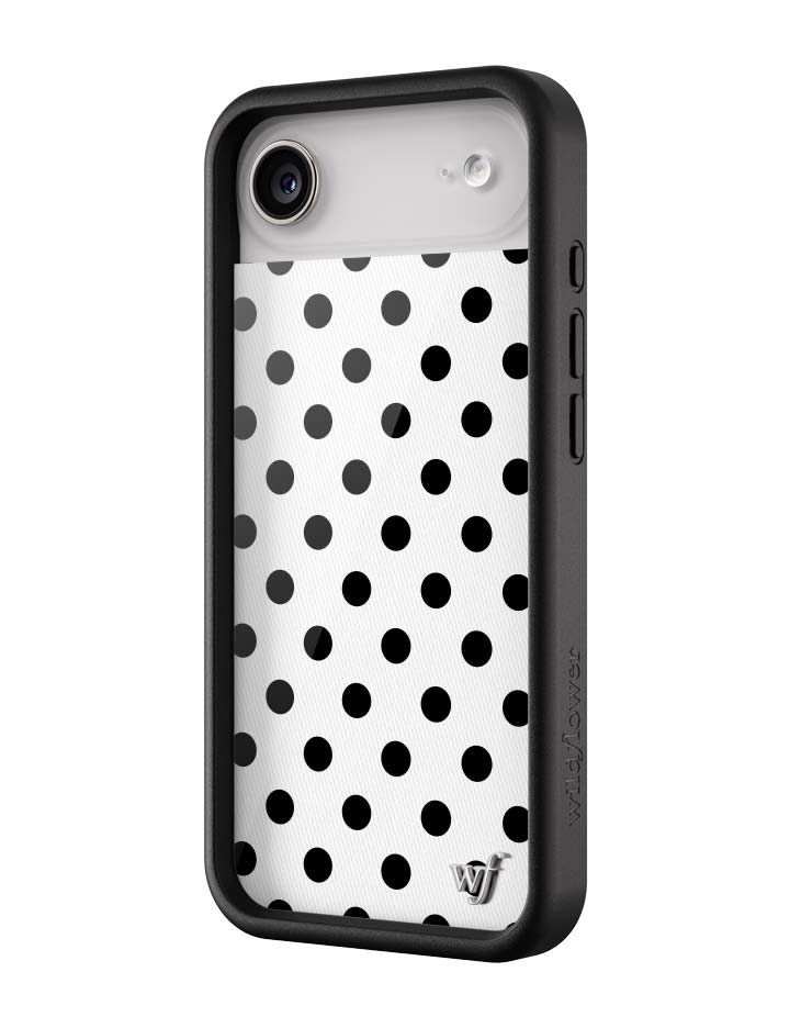 Polka Dot | White and Black iPhone Case