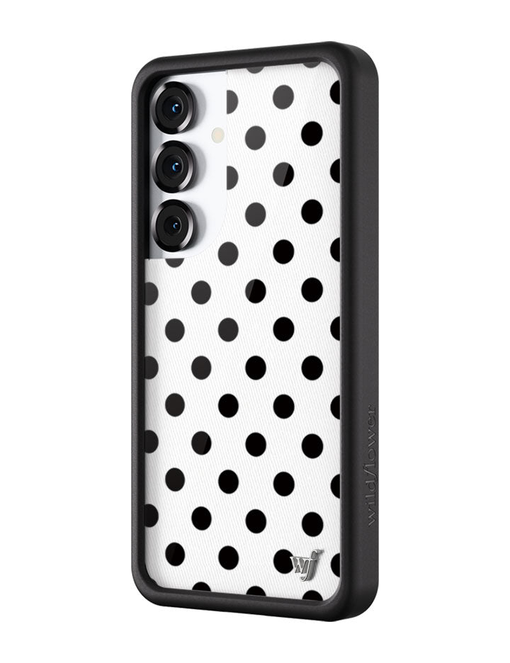 Polka Dot | White and Black Samsung Galaxy Case