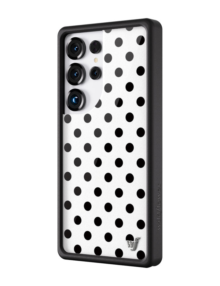 Polka Dot | White and Black Samsung Galaxy Case