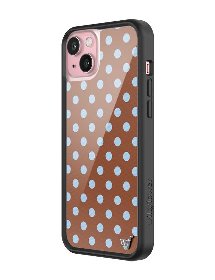 Polka Dot | Brown and Blue iPhone Case