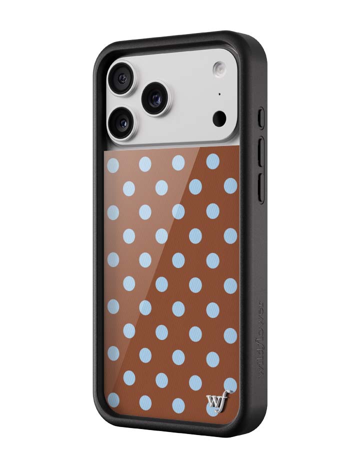 Polka Dot | Brown and Blue iPhone Case