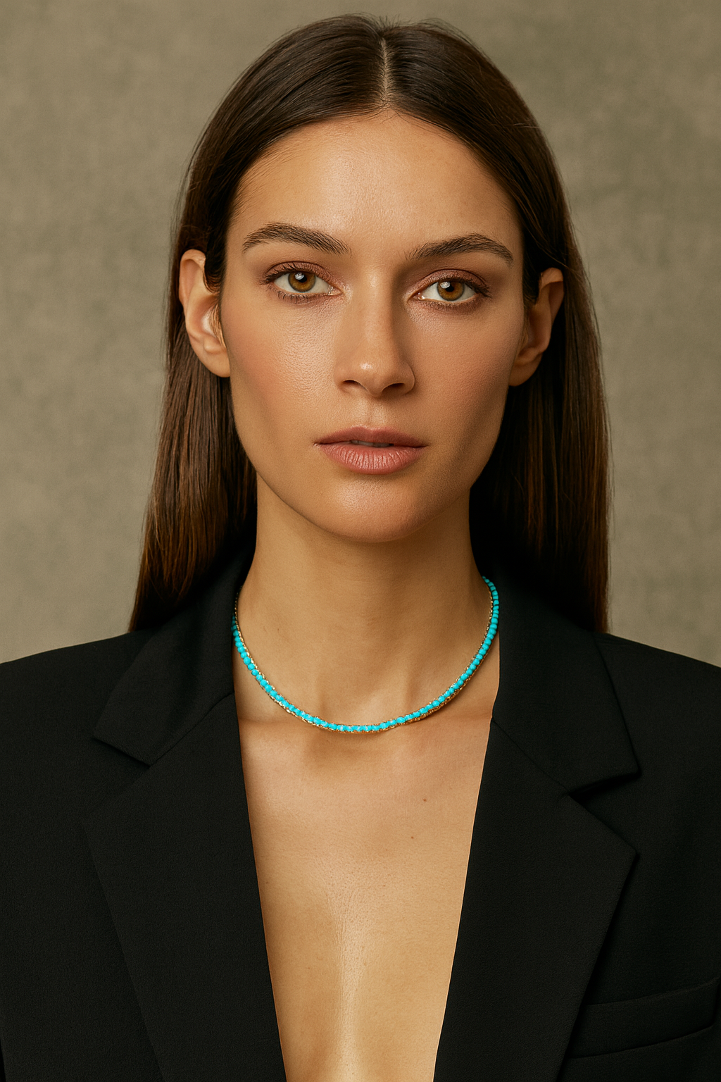 PRE-ORDER Karla Tennis Necklace - Turquoise - Ships 5/1
