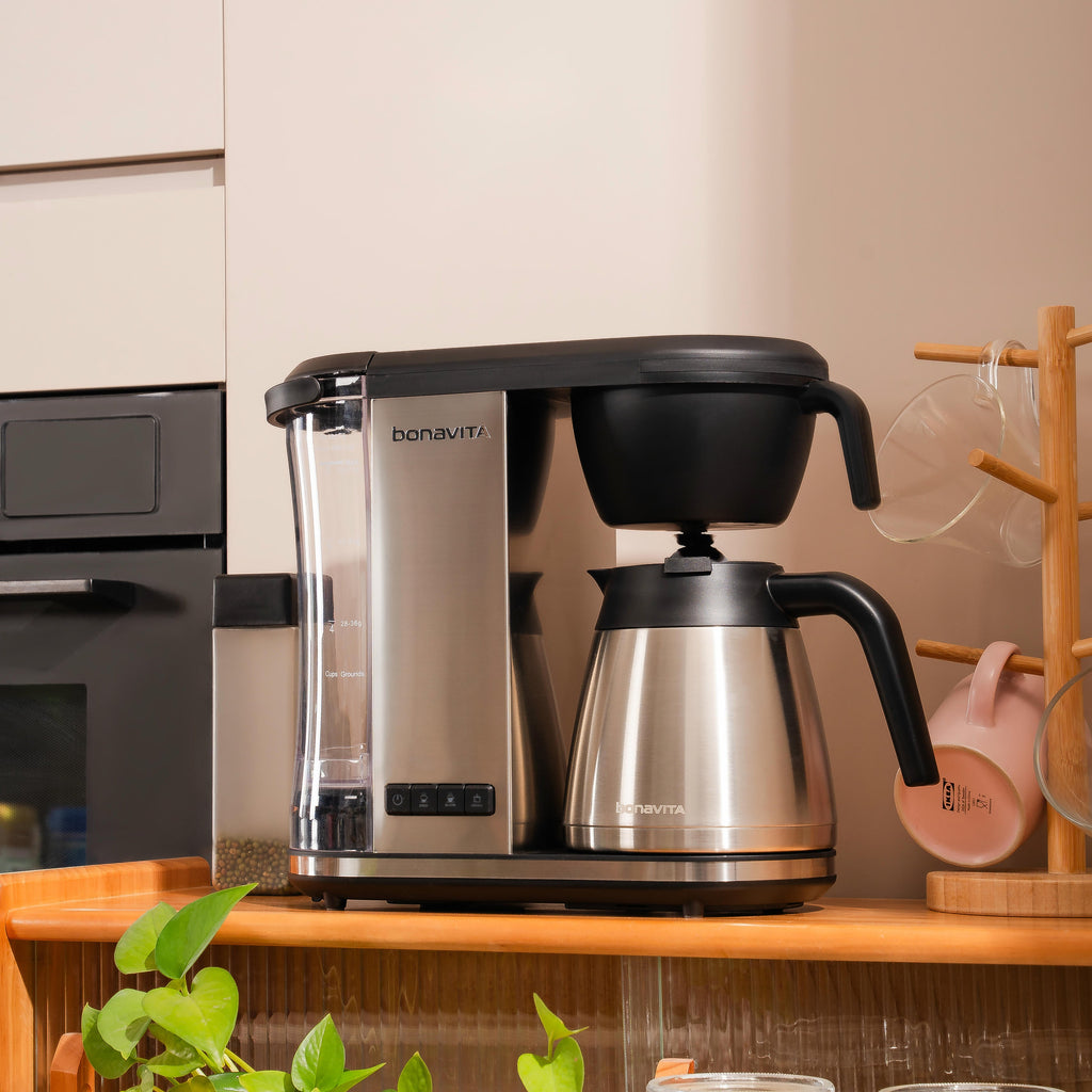 Enthusiast 8-Cup Drip Coffee Brewer with 1.3L Thermal or Glass Carafe