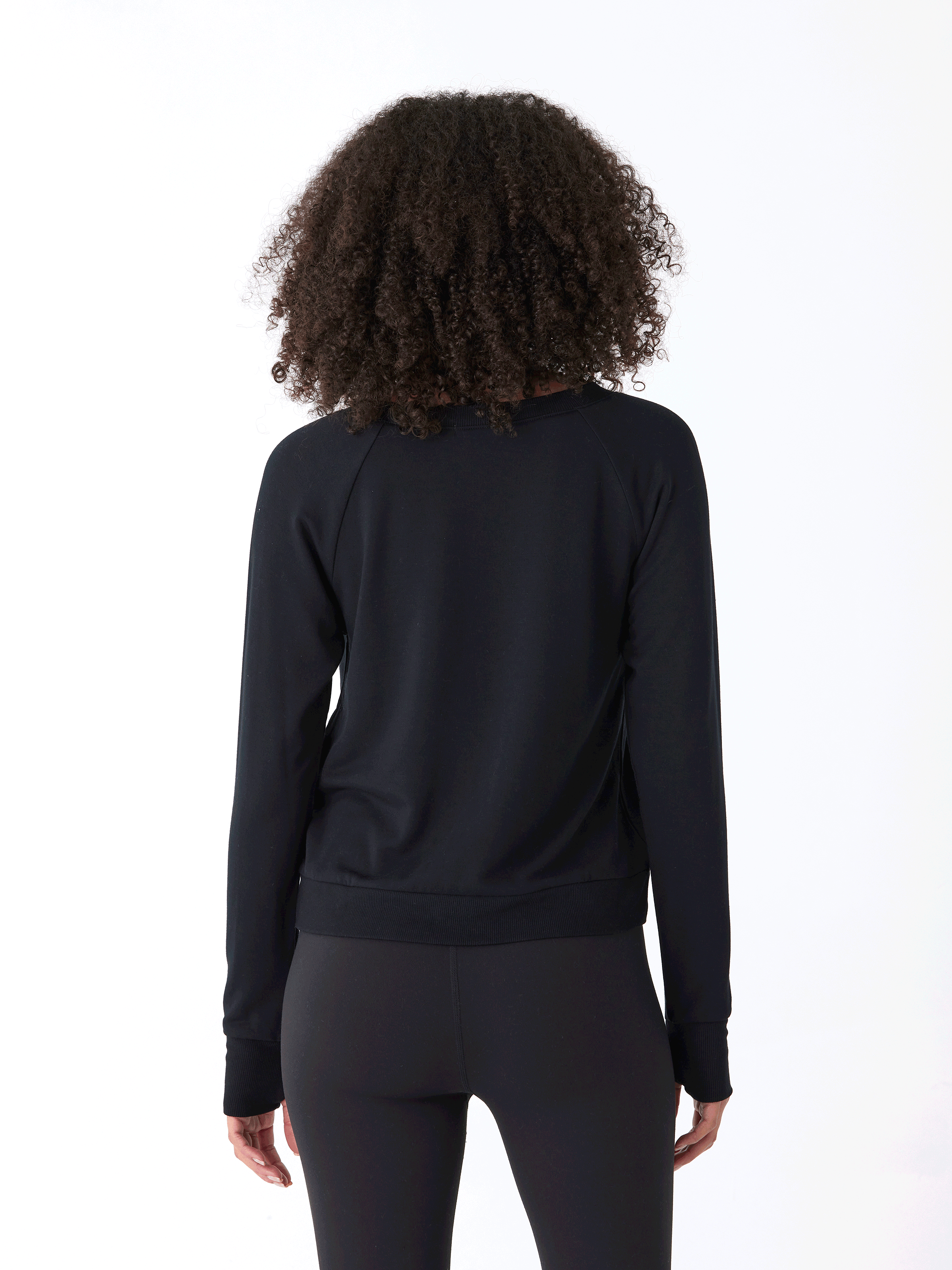 Halle Feather Fleece Crossover Hem Top