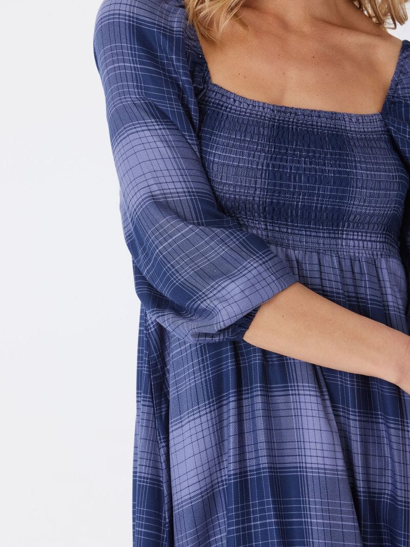 Faye Sierra Plaid Woven Midi Dress