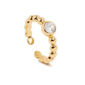 Bezel Beaded Ring