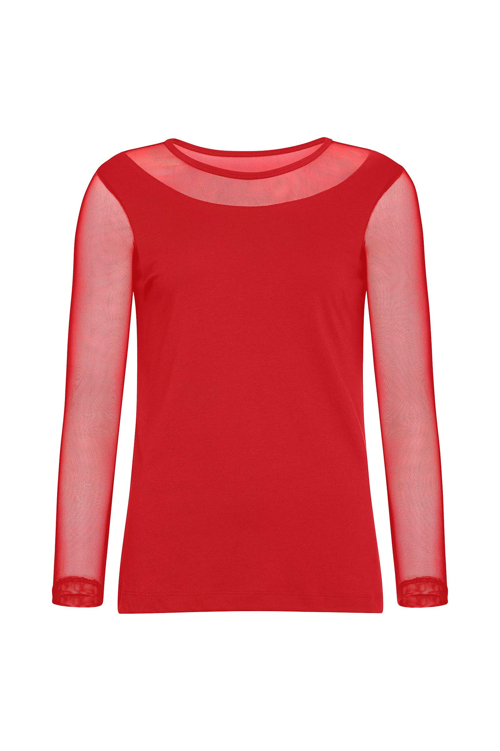 Kim Mesh-Sleeve Top in Pima Modal