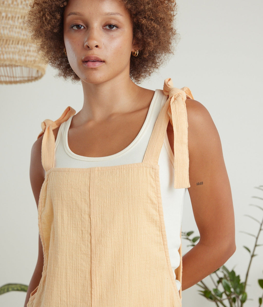 Bower Romper - Creamsicle
