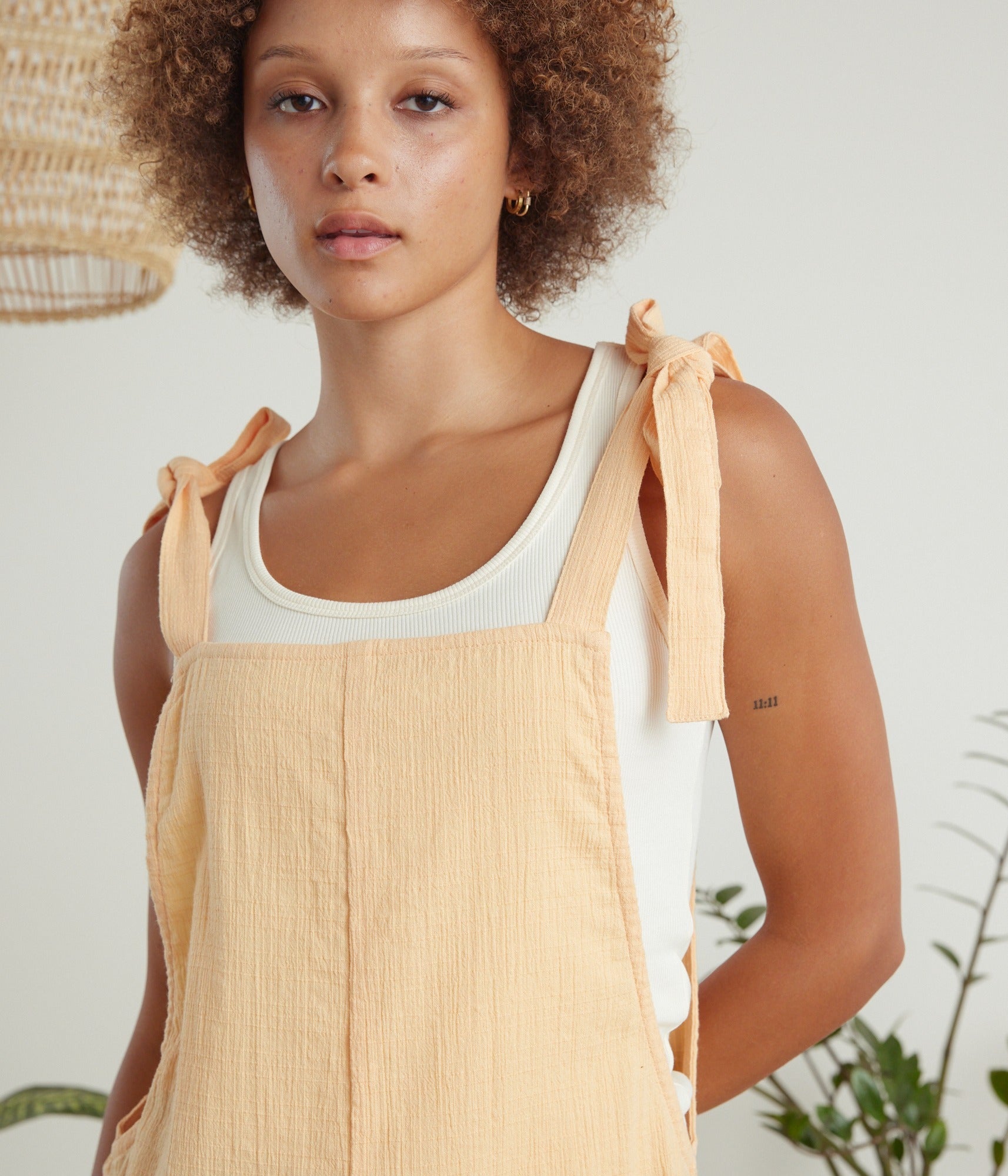Bower Romper - Creamsicle