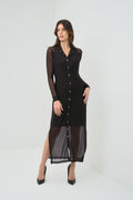 Colette Mesh Overlay Dress