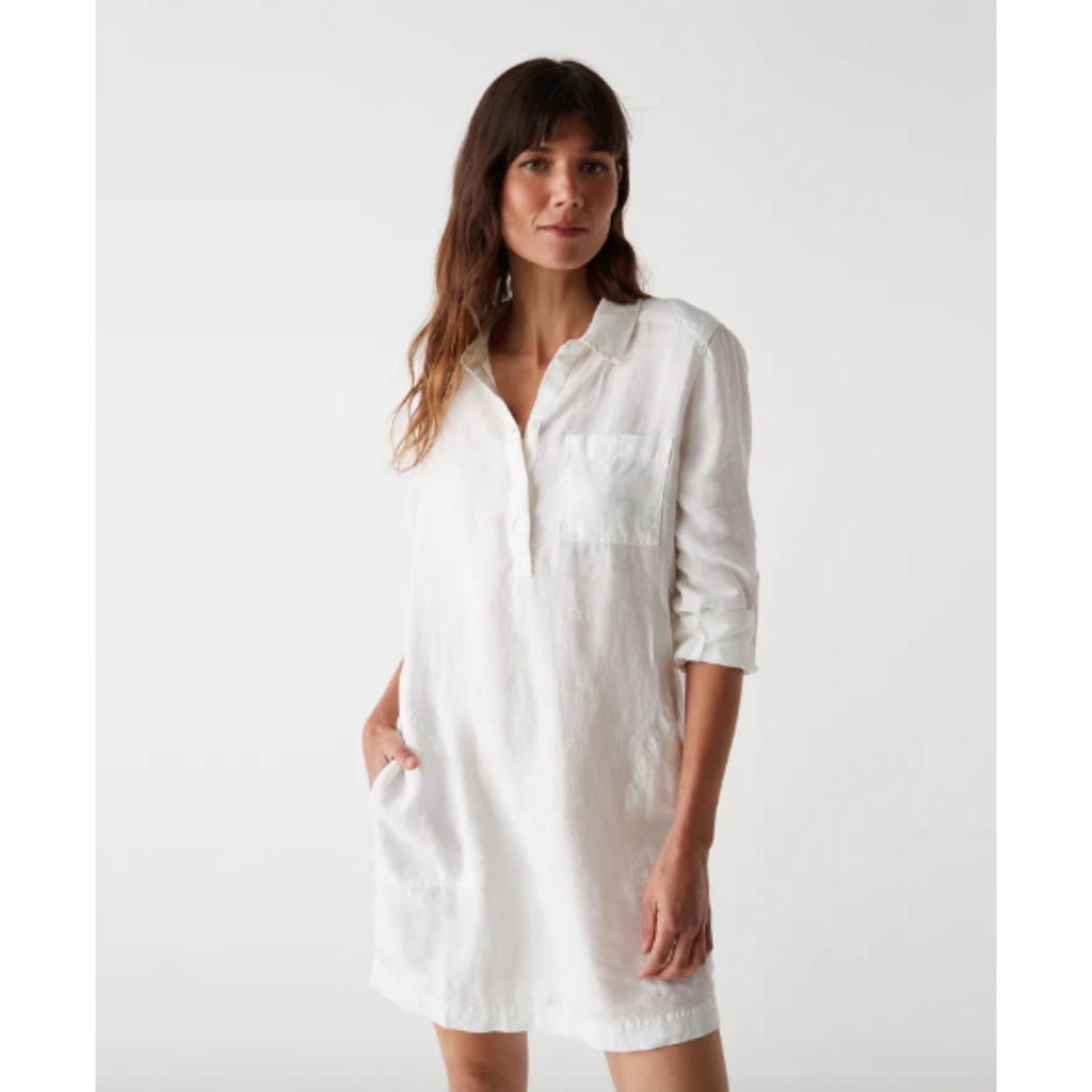 Eleanor Linen Shirt Dress - Natural
