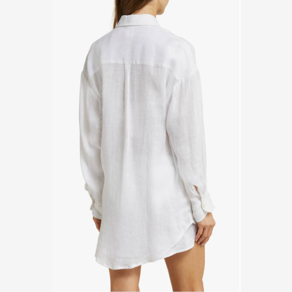 Playa Oversize Linen Cover-Up Shirt