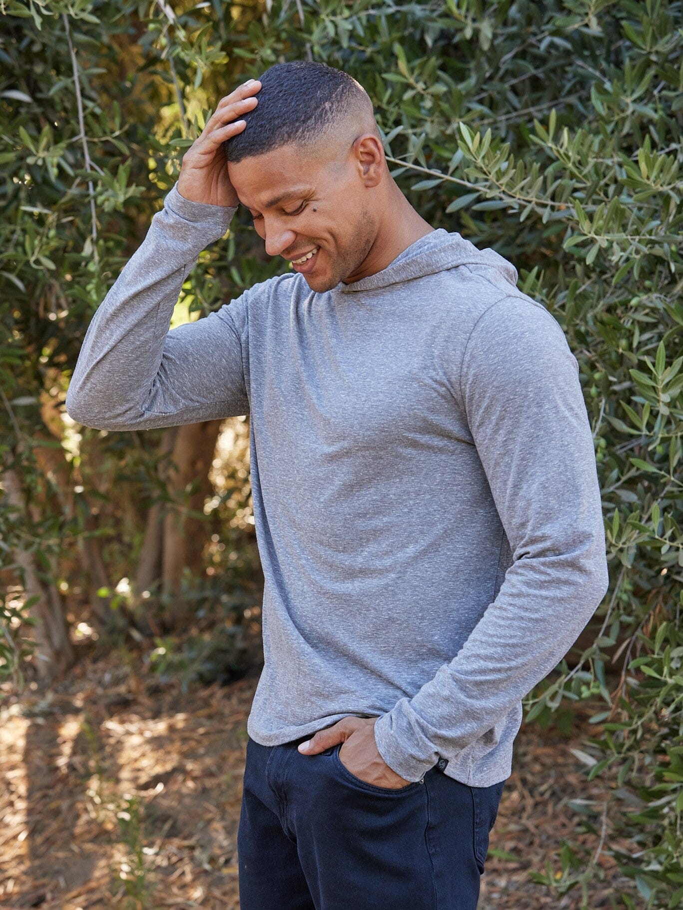 Dane Triblend Long Sleeve T-Shirt Hoodie
