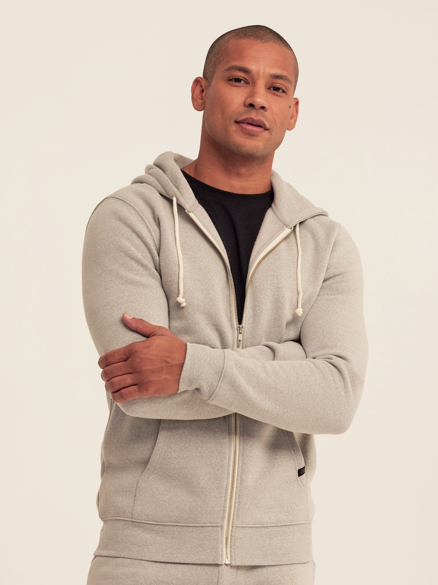 Triblend Zip Fleece Hoodie