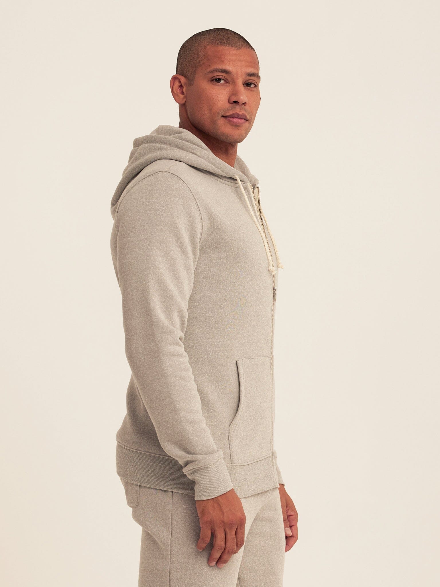 Triblend Zip Fleece Hoodie