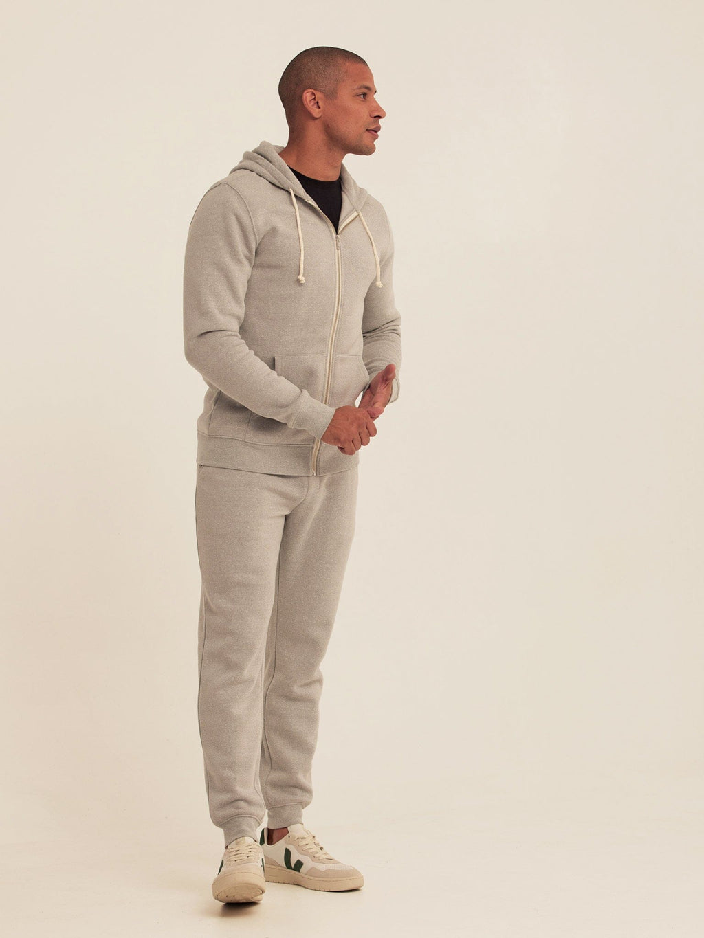 Triblend Zip Fleece Hoodie