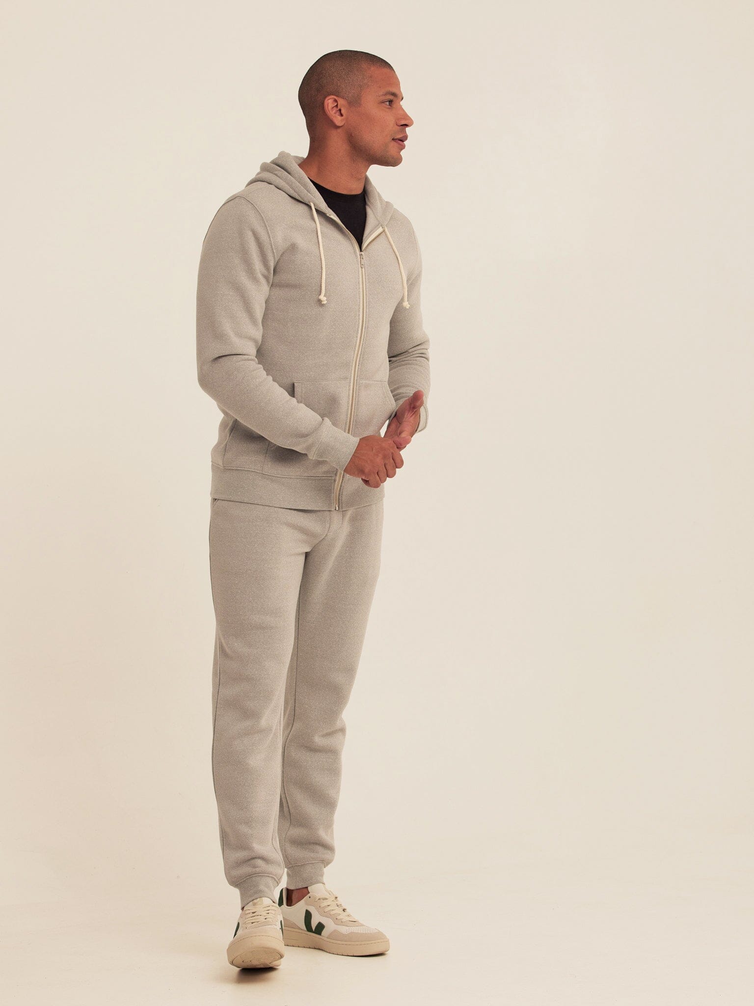 Triblend Zip Fleece Hoodie