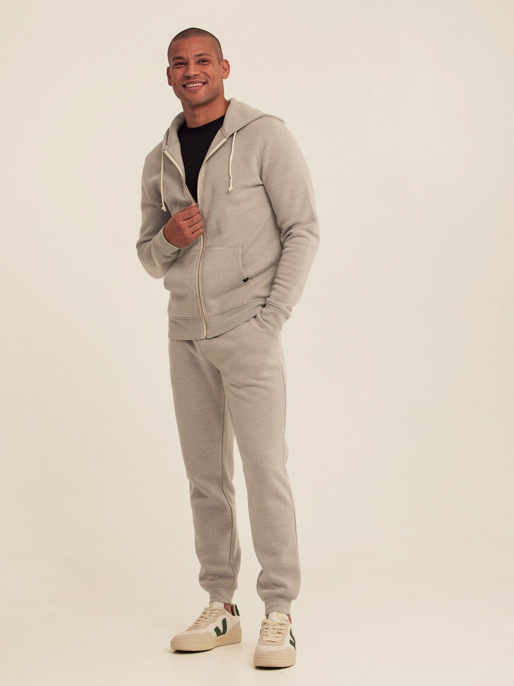 Triblend Zip Fleece Hoodie