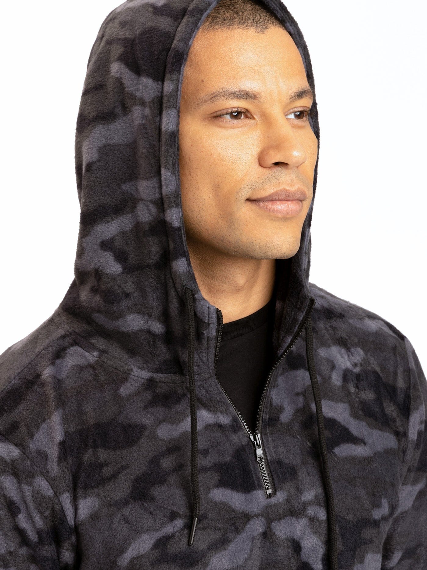 Breton Camo Half-Zip Hoodie