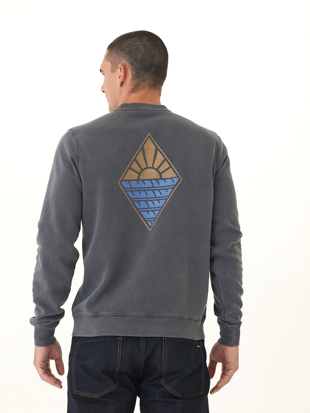 Mineral Wash Graphic Fleece Crew