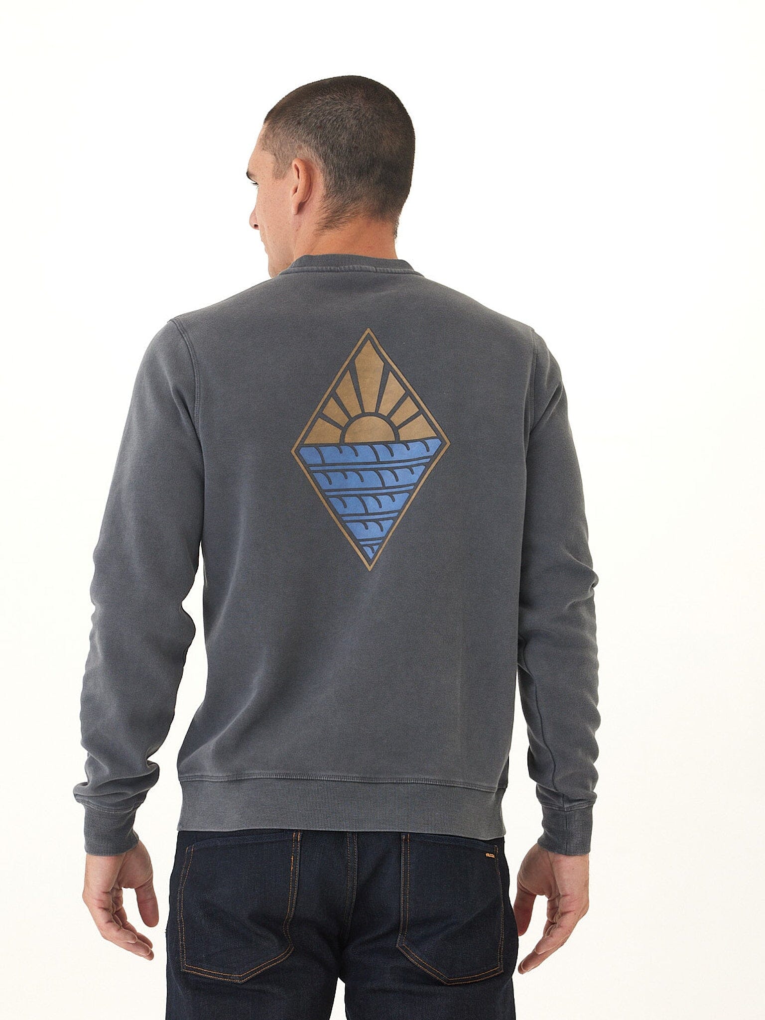Mineral Wash Graphic Fleece Crew