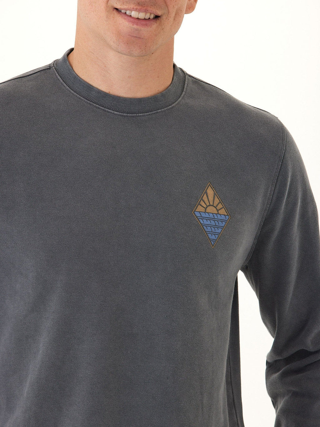 Mineral Wash Graphic Fleece Crew