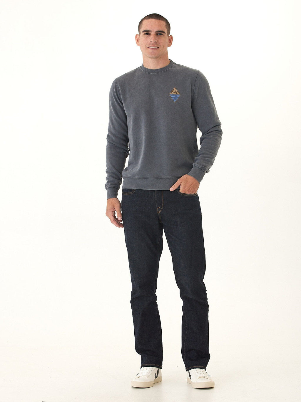 Mineral Wash Graphic Fleece Crew