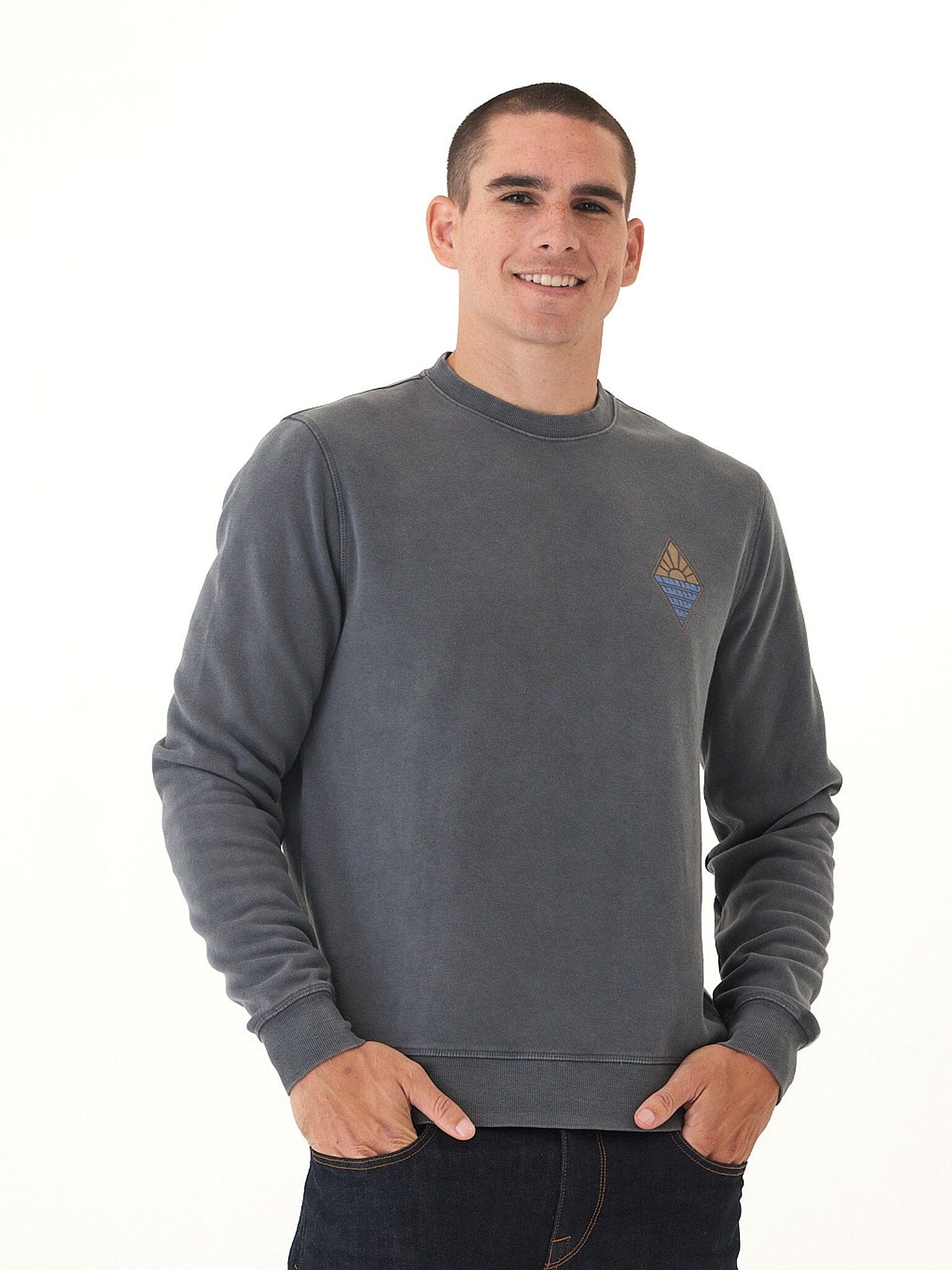 Mineral Wash Graphic Fleece Crew