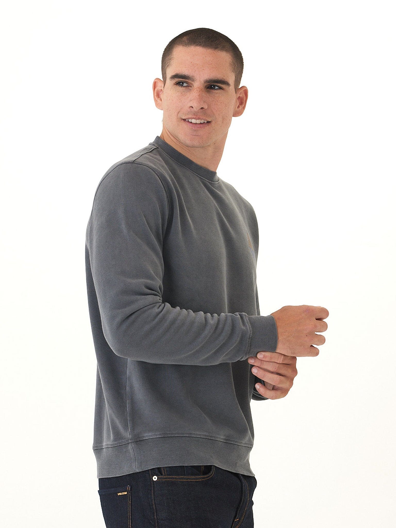 Mineral Wash Graphic Fleece Crew