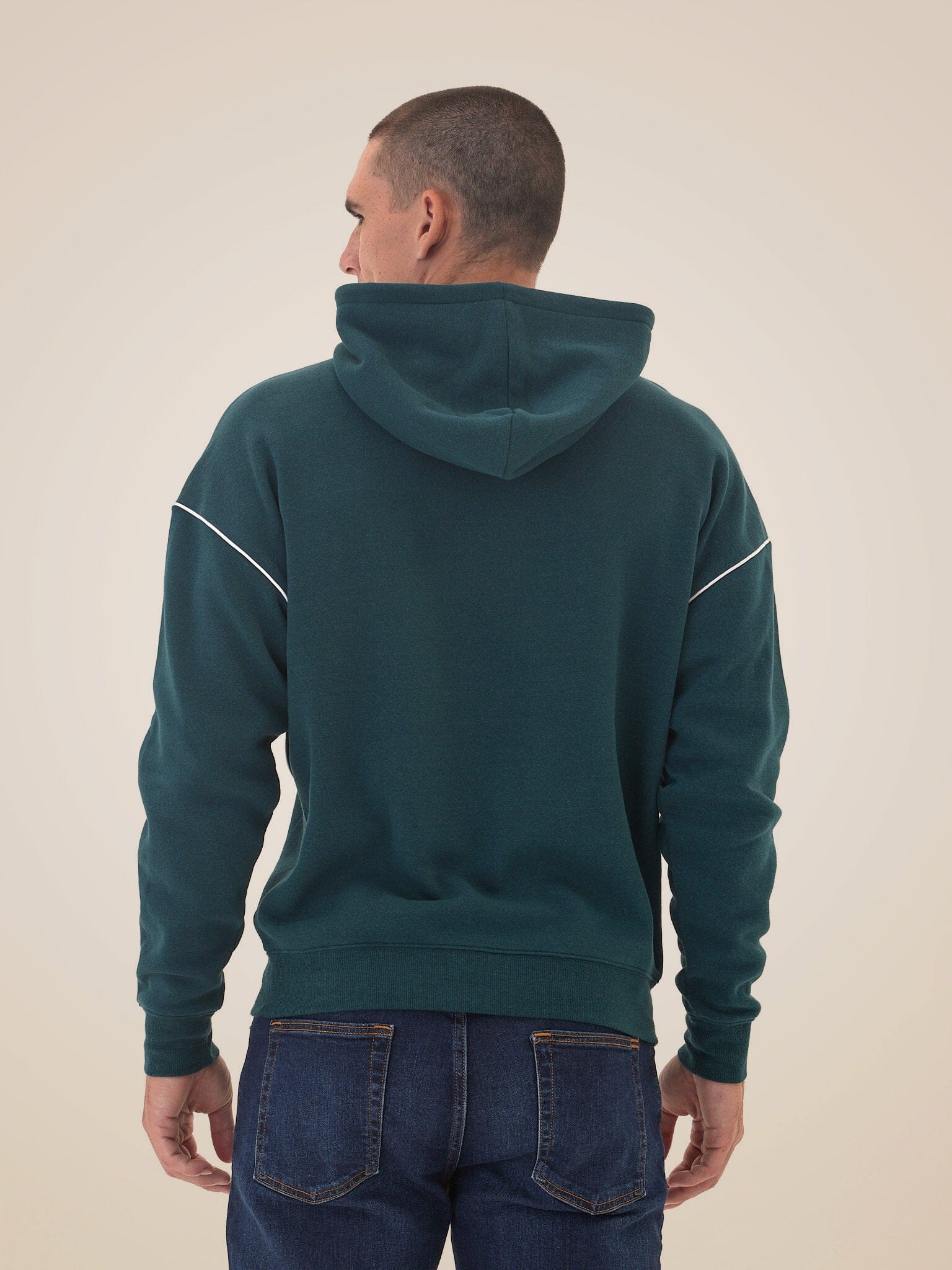 Marcel Triblend Fleece Contrast Piping Pullover Hoodie