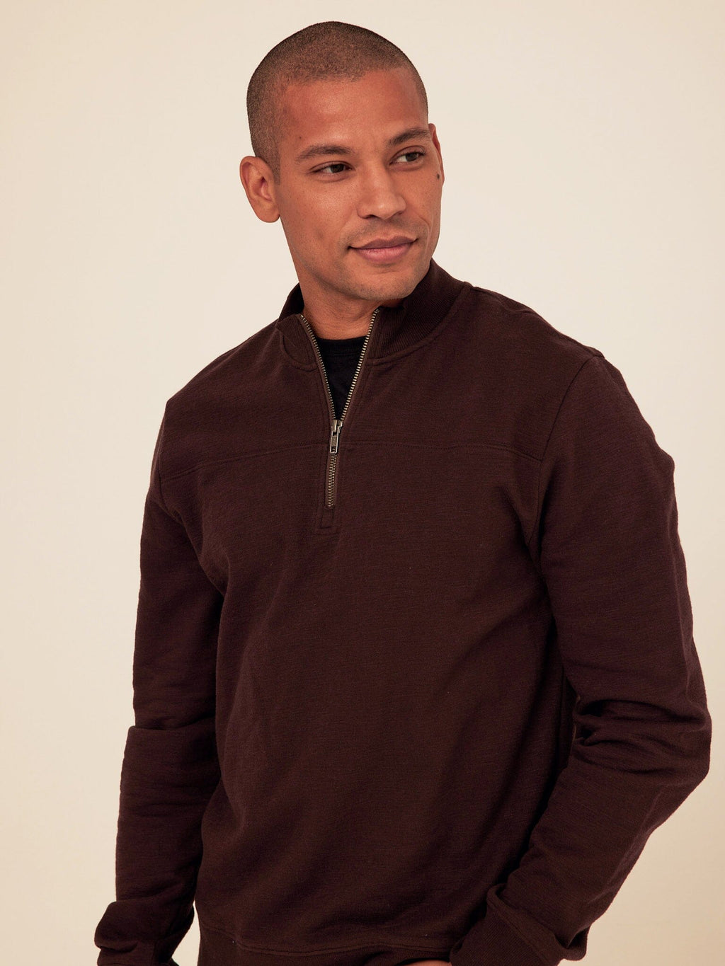 Christian Comfort Slub Terry Half Zip Pullover