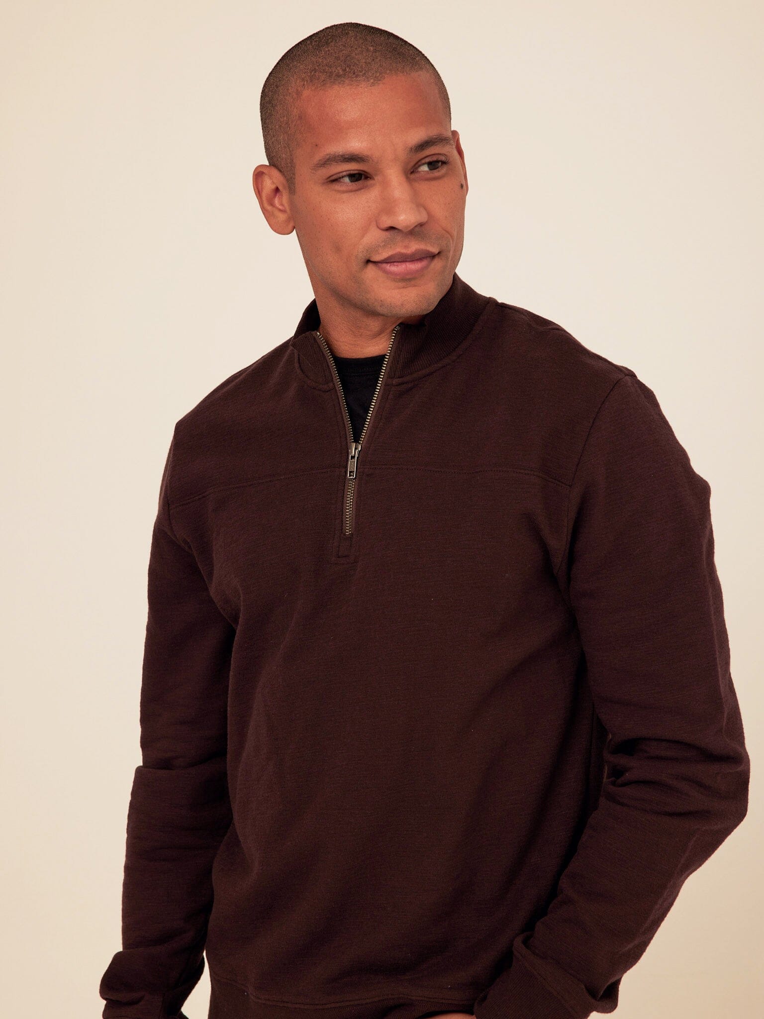 Christian Comfort Slub Terry Half Zip Pullover