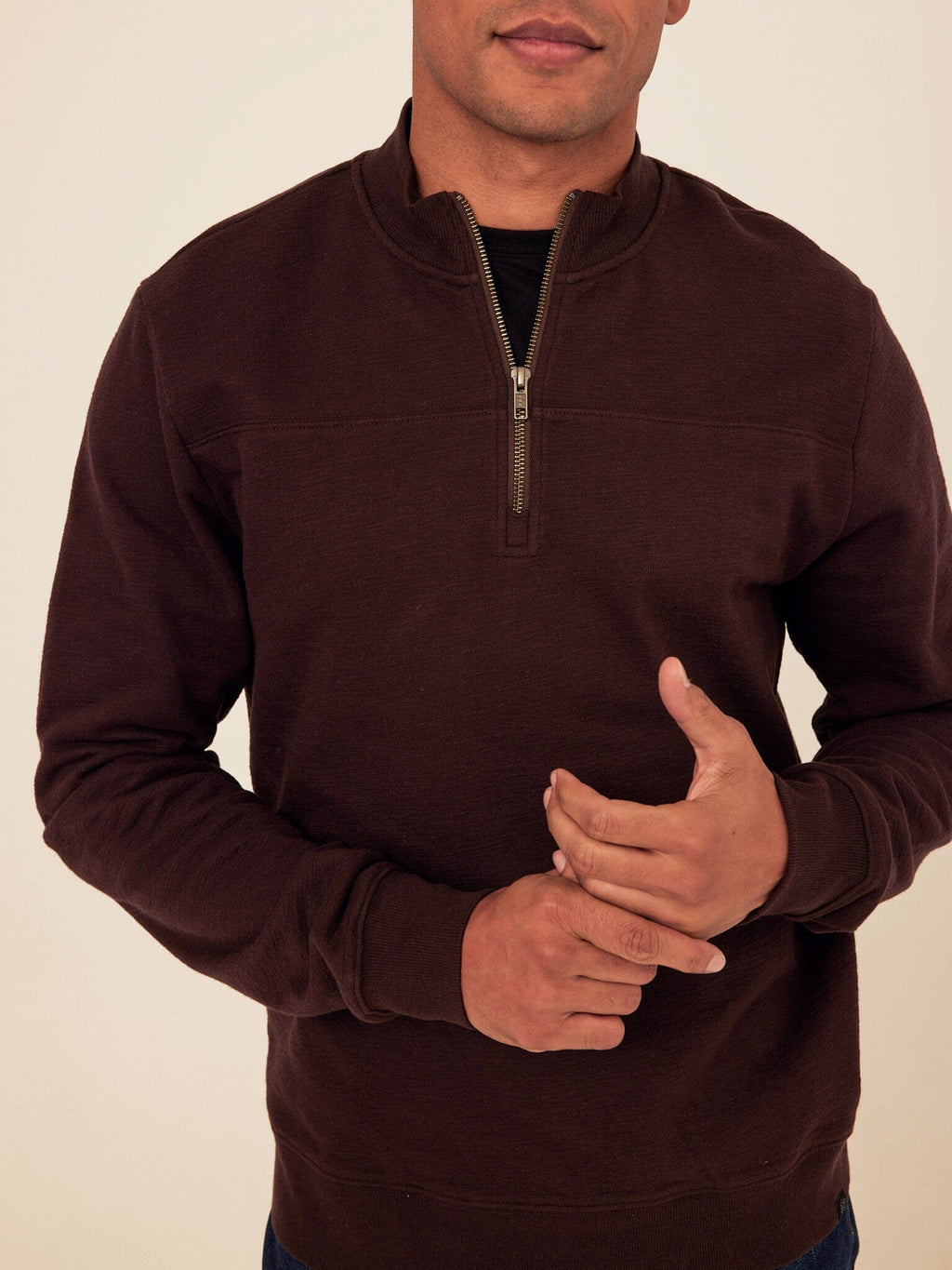 Christian Comfort Slub Terry Half Zip Pullover