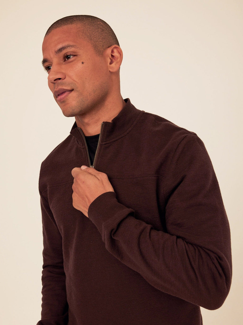 Christian Comfort Slub Terry Half Zip Pullover