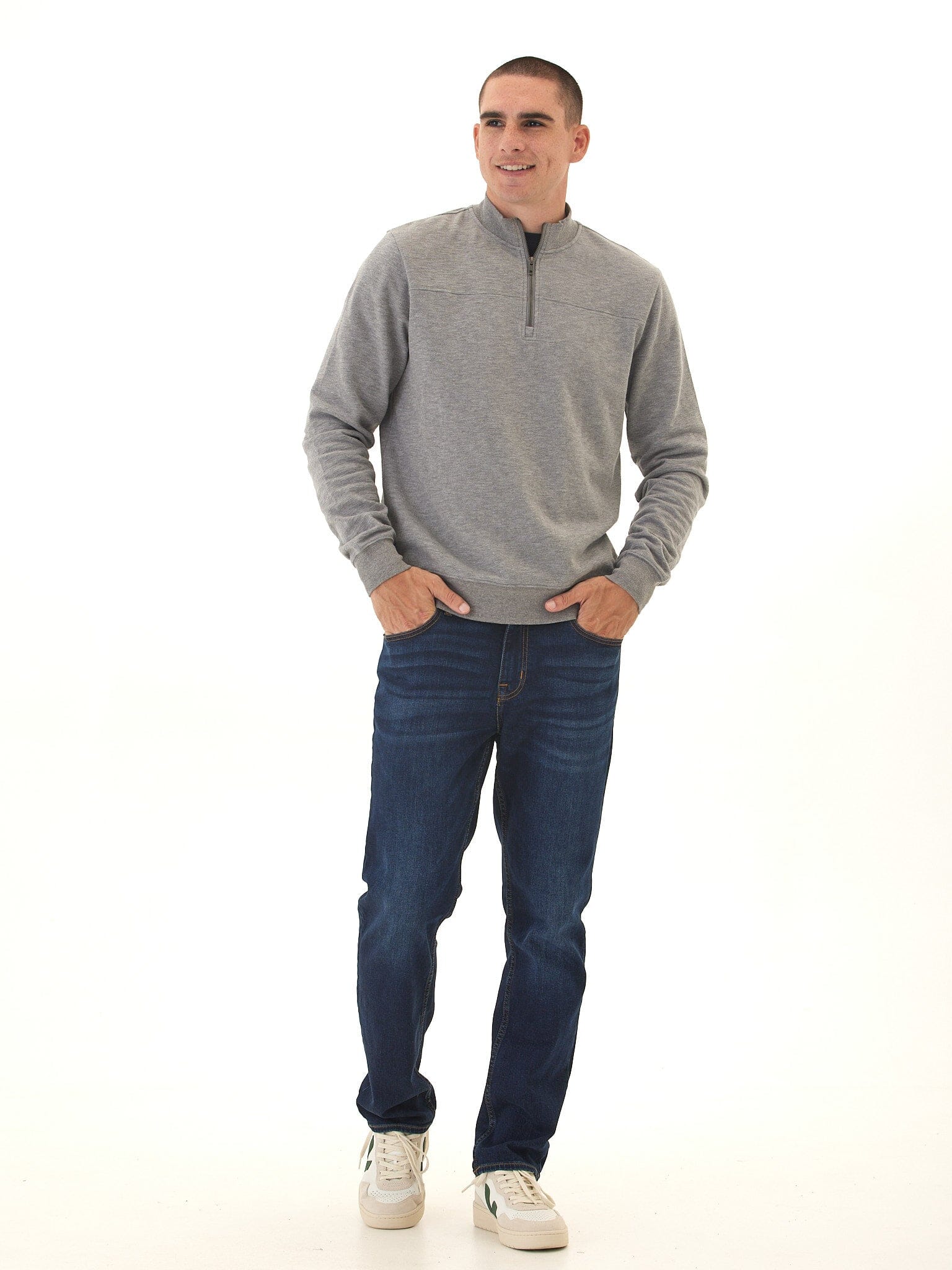 Christian Comfort Slub Terry Half Zip Pullover