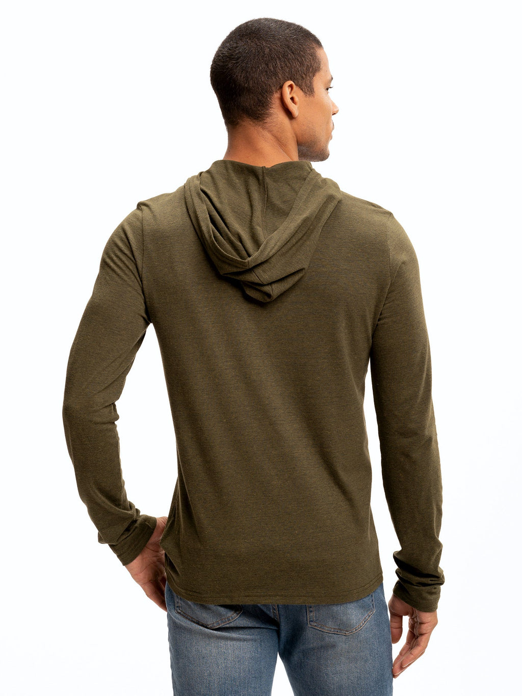 Baseline Long Sleeve Triblend Henley Hoodie