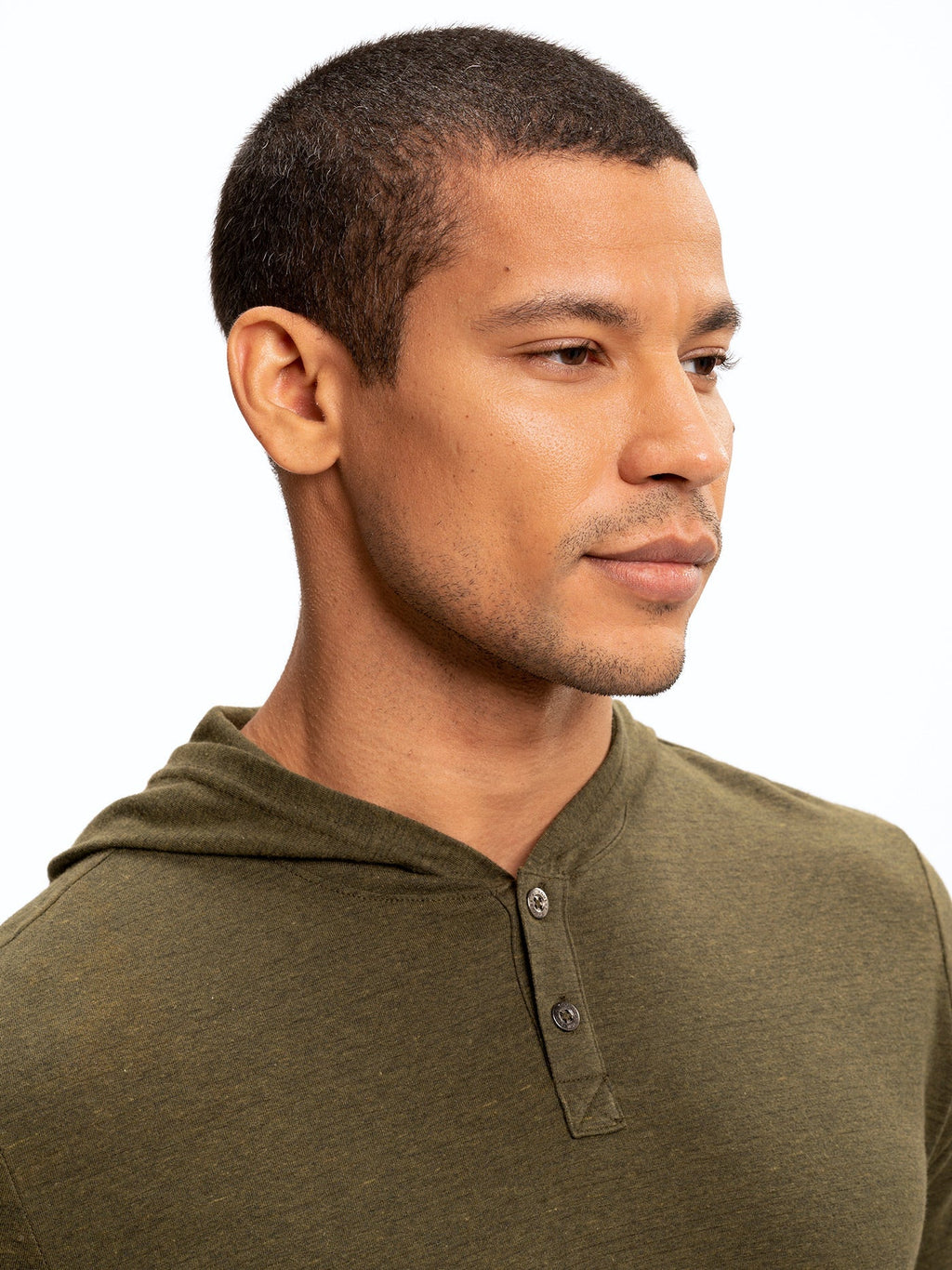 Baseline Long Sleeve Triblend Henley Hoodie
