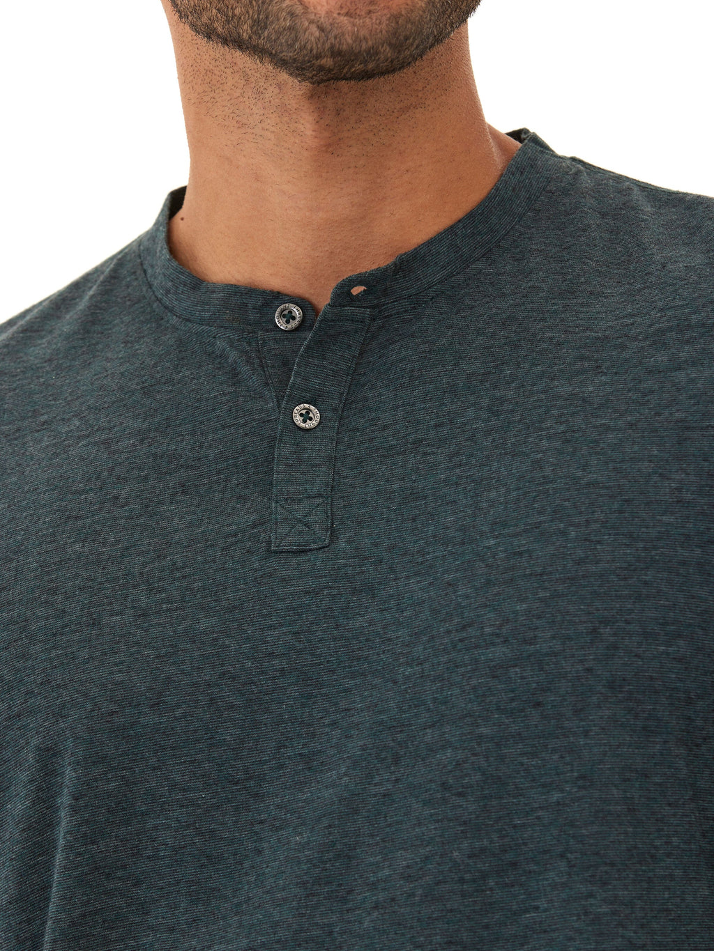 Braeden Black Fleck Long Sleeve Triblend Henley